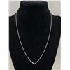 Image 1 : Sterling Silver w/ 17 Tiny Diamonds Necklace Marked 925 Tashi