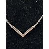Image 2 : Sterling Silver w/ 17 Tiny Diamonds Necklace Marked 925 Tashi