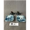 Image 1 : MCM Berg Denmark Silverplate Candle Holders w/ Original Patina & 2 Kjeld Bonfils Denamark Miniature 