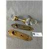 Image 1 : Lot Of Antique/Vintage Glass Doorknobs w/ Plates