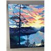 Image 4 : 2021 "Beautiful Ending" Painted Canvas By Michiko Splinter From Squamish B.C. Approx. 16" x 12"