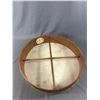 Image 3 : Vintage Real Irish Bodhran Made w/ Goat Skin & Birch approx. 18" dia. x 3.5" H.