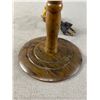 Image 2 : Vintage Tortoise Shell Design Bakelite/Celluloid Candlestick Lamp Base. Approx. 10"H