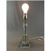 Image 2 : Vintage Clear Glass Lamp Base. Approx. 11.5"H