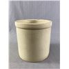 Image 1 : Vintage Unmarked Stoneware Crock. Approx. 7.25"H x 7" Diam