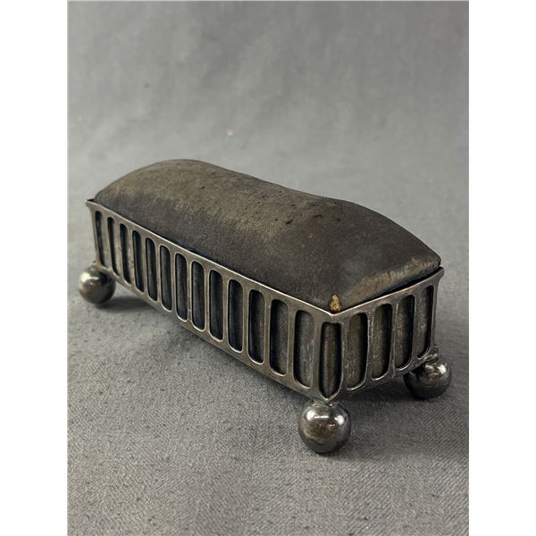 Old Vintage Sterling Silver? Metal Framed Multi Purpose Box w/ Hallmarks