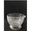 Image 2 : Vintage Glass 3.5" Diam. x 2.75"H Mortar & 4" Pestle w/ Slight Amethyst Tinge