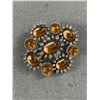 Image 2 : Exquisite Vintage Topaz Rhinestone Brooch