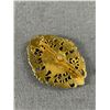 Image 3 : Quality Vintage Gold Tone Brooch with Onyx Stone
