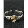 Image 2 : Vintage Sterling Silver Marked 925 Stunning South Western Cuff. Beautiful Jasper Stone