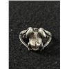 Image 2 : Otto Sterling Silver Frog Ring, Original Patina