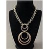 Image 1 : Silver Plated Double Links Adjustable Length Necklace