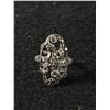 Image 2 : Vintage Sterling Silver w/ Genuine Markasite Stones Ring Marked Sterling