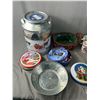 Image 2 : Lot Of Misc Christmas Décor - Tins, Mugs, Baskets & More