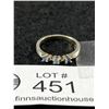 Image 2 : Sterling Silver w/ 2 Blue + 1 Green Gemstones Pinky Ring, Marked Silver A&F Just Like New