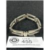 Image 2 : Solid Silver Tone Links Bracelet, Marked 925.