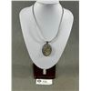 Image 1 : Silver Plated Chain w/ Pendant Choker Necklace
