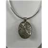 Image 3 : Silver Plated Chain w/ Pendant Choker Necklace
