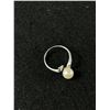 Image 3 : Sterling Silver w/ Genuine Pearl Ring + Pair of Earrings Marked 925