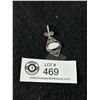 Image 1 : Vintage Sterling Silver w/ Genuine Australian Opal Swtone Pendant Marked 925