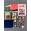 Image 1 : Lot Of Vintage Pins, NY Playing Card Pictures (Incomplete) Post Cards & More