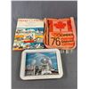 Image 1 : Expo 67 Montreal, Quebec Canada - Edu-kit, 3 Tin Pavilion Trays Plus 1976 Montreal Quebec Canada Bea