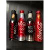 Image 2 : Lot Of Coca Cola Collectibles - Glasses, Bottles & 15"H Paper Shade Lamp Plus Picnic Basket