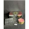 Image 1 : 4 Assorted Sized Boxes - 14" x 7" x 6" Red/Gold Design Mirror, 8" x 6" x 3" Silver Mirror & 2 Small 