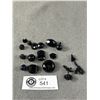 Image 1 : 15 Pcs Of Victorian (Late 1800's) Black Glass Buttons, Beads,etc