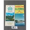 Image 1 : 2 Vintage B.C. Ferries Pamphlets/Maps