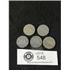 Image 1 : 5 Vintage Canadian Nickles 1947 to 1952