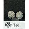 Image 2 : 2 Pairs Of Vintage 40's - 50's Rhinestone & Crystal Earrings