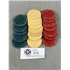 Image 2 : 20 Multi - Colour 1930's Bakelite Poker Chips