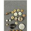 Image 2 : Lot Of Approx. 20 Vintage Buttons Bone, Mother Of Pearl etc