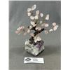 Image 1 : Pretty Rose Quartz Bonsai Tree On Amethyst Base . Approx.  6" H