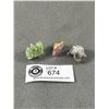 Image 1 : 2 Natural Stone Specimens In Displays - Ruby (Retails $700.00) & Peridot (Retails $250.00)