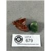 Image 1 : Polished Jade Stone Specimen & Coffee Obsidian Stone (Retails $280.00)