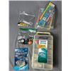 Image 2 : Assorted Lot - Signs, Fishing Tackle And Books, Croquet Pieces, Wood Burning Kit & More
