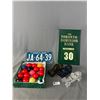 Image 1 : Vintage Lot - TD Bank Calendar, Maryland License Plate, Glass Cars & Snooker Balls Made In Belgium