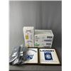 Image 1 : 2 each - 13" x 13" Laundry Sign, NIB Ration Oil & Salt, NIP Silicone/Cotton Oven Mitt & NIB Tork Exp