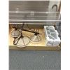Image 1 : 2 New Glass Door Fronts and 2 Hanging Chandeliers NO SHIPPING