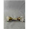Image 2 : 3 Vintage Glass and Brass Doorknobs