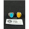Image 1 : 2 Vintage Larger Rings 1 Sterling (Turqouise)