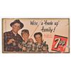 Image 1 : 7-Up Cardboard Advertising Sign c.1948