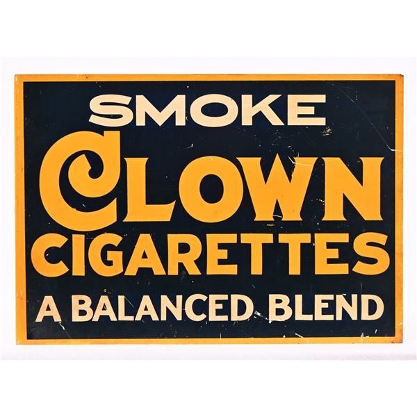 Clown Cigarettes Tin Flange Sign