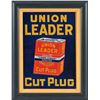 Image 1 : Union Leader Cut Plug Framed Tin Sign