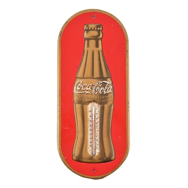 Coca-Cola Embossed Advertising Thermometer