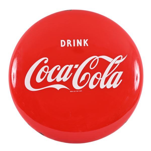 Drink Coca-Cola Porcelain 24" Button Sign
