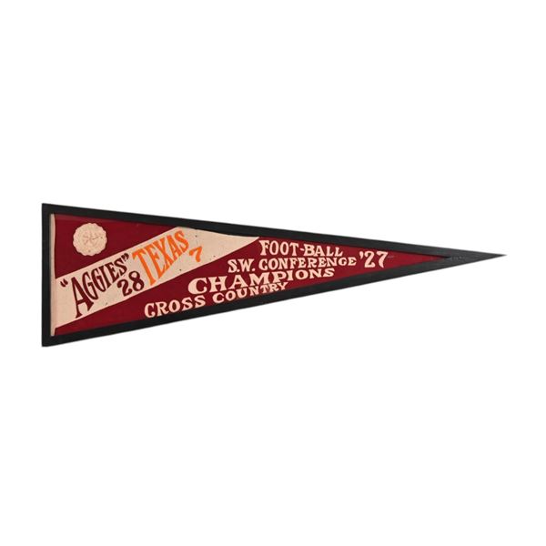 Texas A&M College Champion Souvenir Pennant c.1928