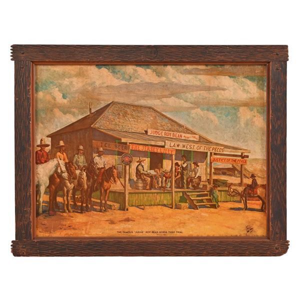 Pearl Beer Judge Roy Bean Advertising Sign
